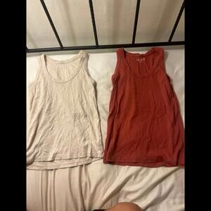 LOFT scoop neck 100% cotton tank tops XS